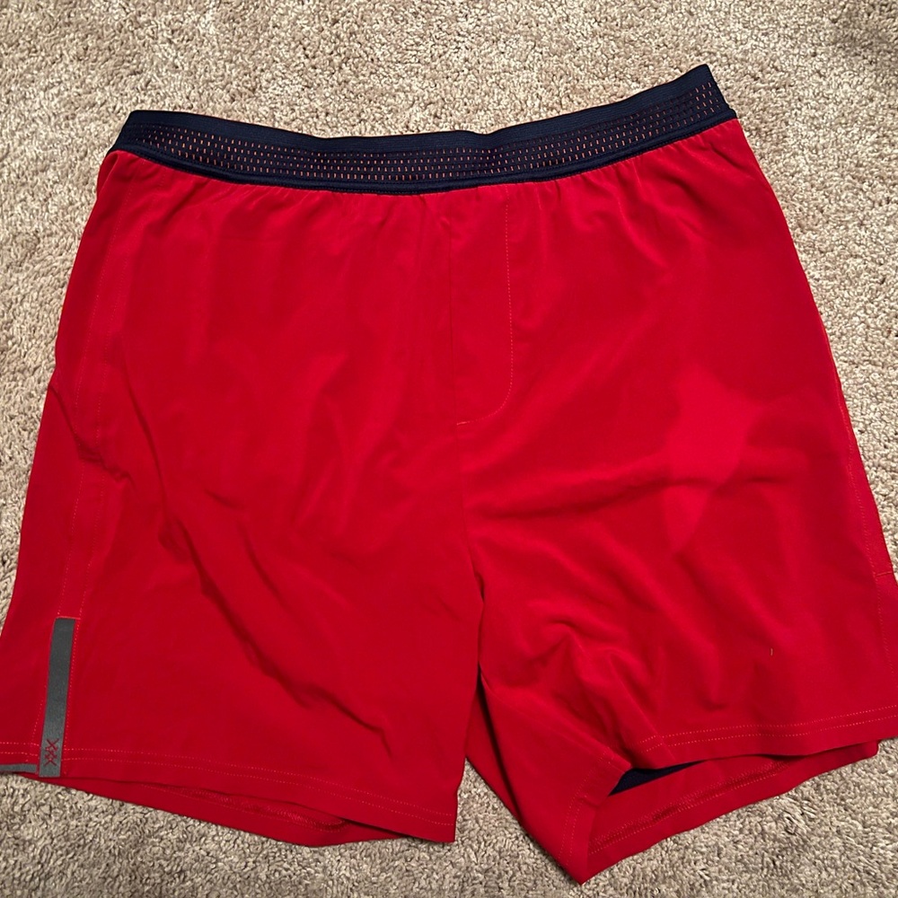 Rhone Red Lined Shorts Large